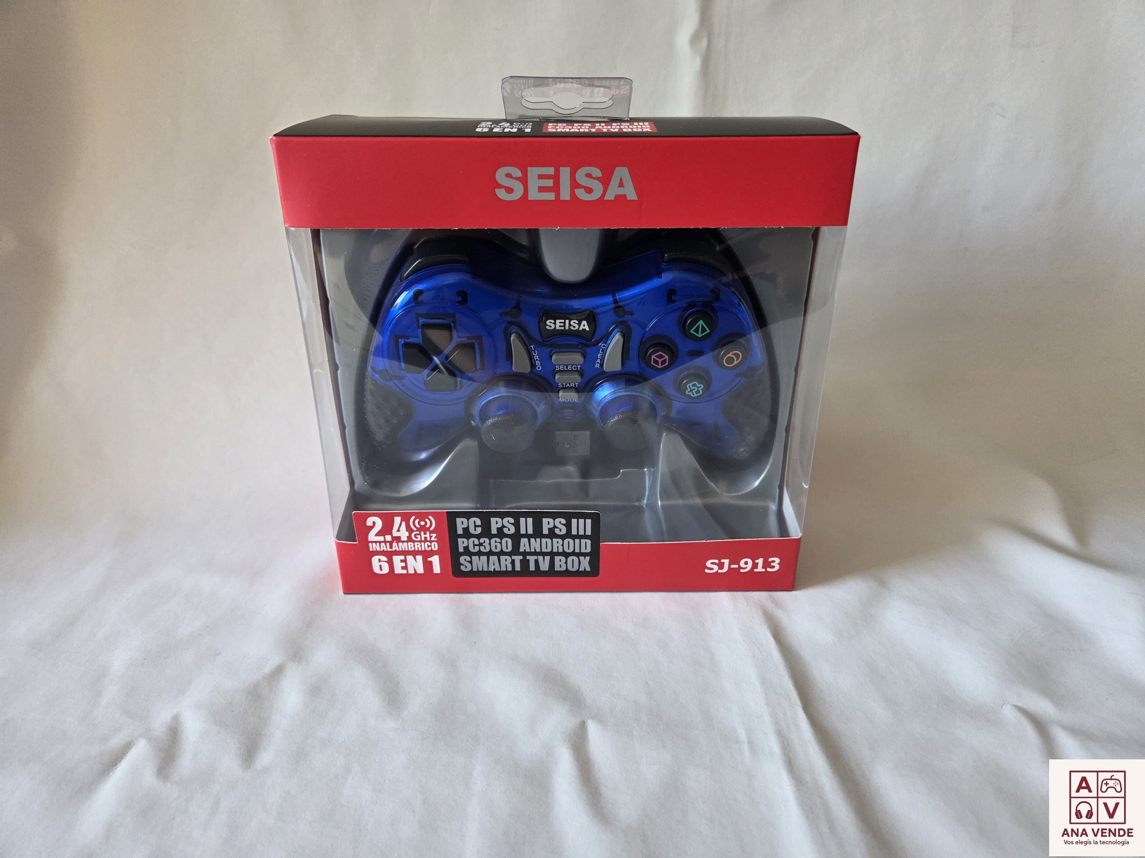 Joystick Inalambrico Seisa 6 en 1 a Pilas para PC/PSII/PSIII/TV Box Smart TV 1