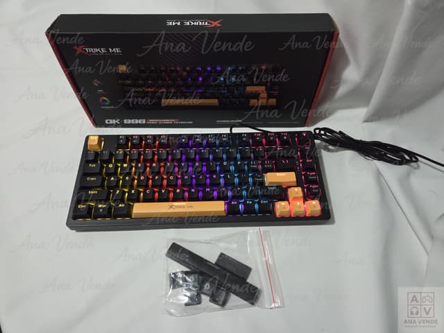 Teclado Mecánico Gamer Compacto 82 Teclas Switches Red Rainbow